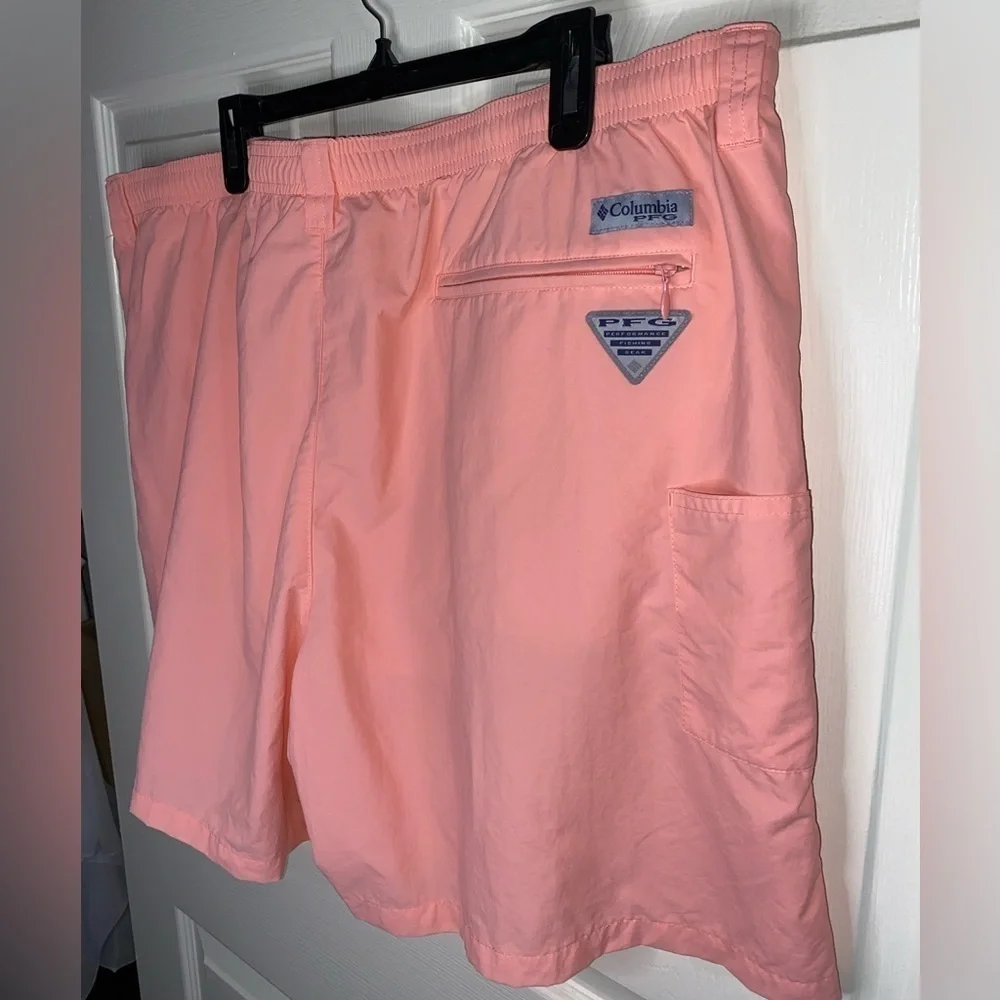 Men's Columbia Water Shorts, Swim Trunks, Salmon Pink